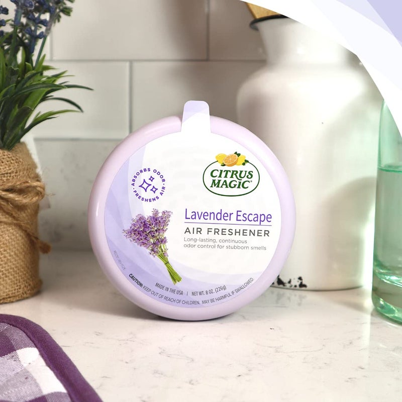 Citrus Magic Odor Absorbing Solid Air Freshener, Lavender Escape, 8 Ounce (Pack of 3) - Image 2